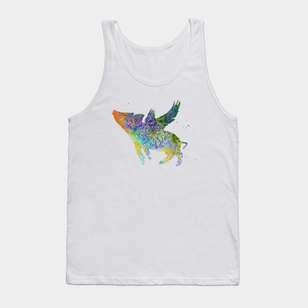 Flying Pig Tank Top by erzebeth